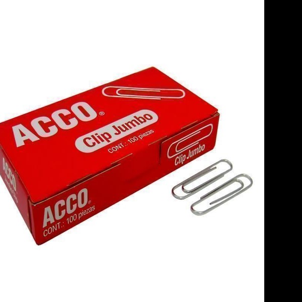 CLIPS JUMBO INOX.ACCO CAJA C100 P1700 E10 C60